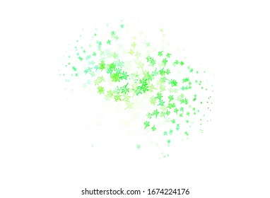Light Green vector abstract background with sakura. Shining colored illustration with leaves and branches. Brand new style for your business design.