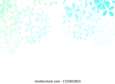 Light Green vector abstract background with leaves. Sketchy doodles with leaves on blurred background. New template for your brand book.
