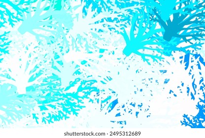 Light Green vector abstract background with leaves, branches. An elegant bright illustration with leaves and branches. Template for backgrounds of cell phones.