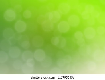 Light Green vector abstract bokeh template. A vague abstract illustration with gradient. Brand new style for your business design.