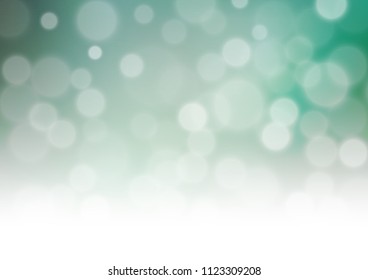 Light Green vector abstract bokeh pattern. Colorful illustration in abstract style with gradient. A completely new template for your design.