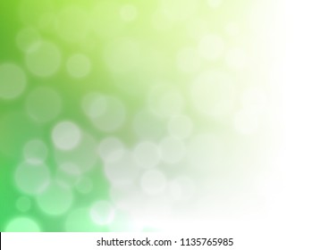 Light Green vector abstract bokeh pattern. Colorful illustration in blurry style with gradient. The template can be used for your brand book.