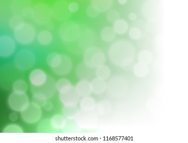 Light Green vector abstract bokeh pattern. Colorful illustration in abstract style with gradient. The blurred design can be used for your web site.