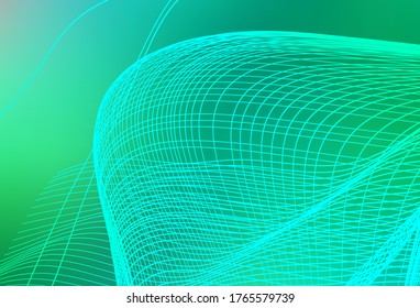 Hellgrüne, abstrakte, helle Vorlage für Vektorgrafiken. Moderne abstrakte Illustration mit Farbverlauf. Eleganter Hintergrund für ein Markenbuch.