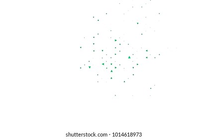 Light Green vector abstract colorful background, which consist of triangles. Pattern with colored triangles on white background.