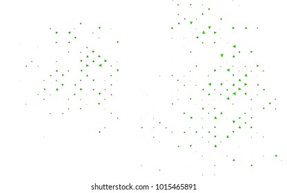 Light Green vector abstract colorful background, which consist of triangles. Pattern with colored triangles on white background.