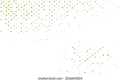 Light Green vector abstract colorful background, which consist of triangles. Pattern with colored triangles on white background.