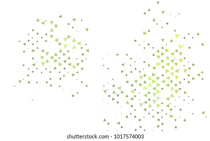 Light Green vector abstract colorful background, which consist of triangles. Pattern with colored triangles on white background.