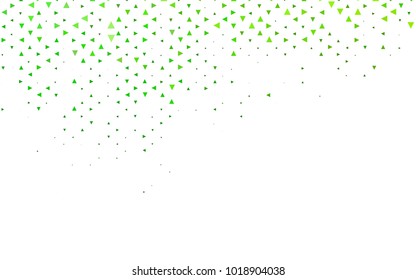 Light Green vector abstract colorful background, which consist of triangles. Pattern with colored triangles on white background.