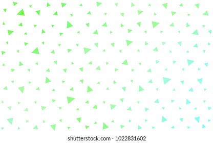 Light Green vector abstract colorful background, which consist of triangles. Pattern with colored triangles on white background.