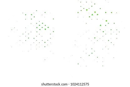Light Green vector abstract colorful background, which consist of triangles. Pattern with colored triangles on white background.