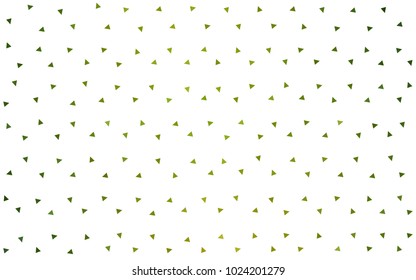 Light Green vector abstract colorful background, which consist of triangles. Pattern with colored triangles on white background.