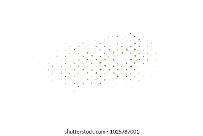 Light Green vector abstract colorful background, which consist of triangles. Pattern with colored triangles on white background.