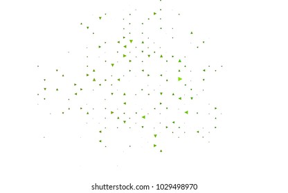 Light Green vector abstract colorful background, which consist of triangles. Pattern with colored triangles on white background.