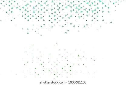 Light Green vector abstract colorful background, which consist of triangles. Pattern with colored triangles on white background.