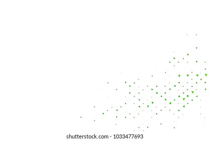 Light Green vector abstract colorful background, which consist of triangles. Pattern with colored triangles on white background.