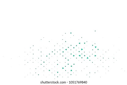 Light Green vector abstract colorful background, which consist of triangles. Pattern with colored triangles on white background.