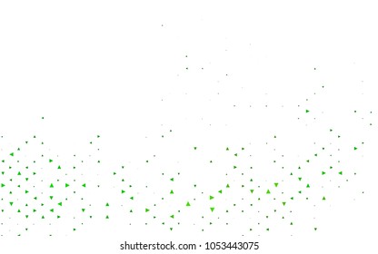 Light Green vector abstract colorful background, which consist of triangles. Pattern with colored triangles on white background.