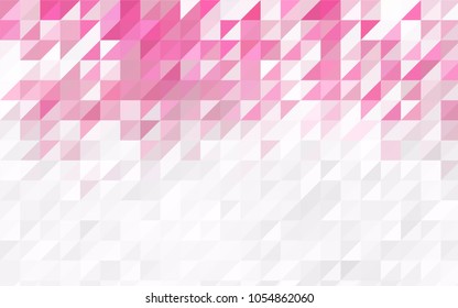 Light Green vector abstract colorful background, which consist of triangles. Pattern with colored triangles on white background.