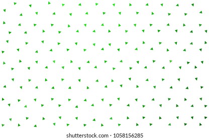 Light Green vector abstract colorful background, which consist of triangles. Pattern with colored triangles on white background.