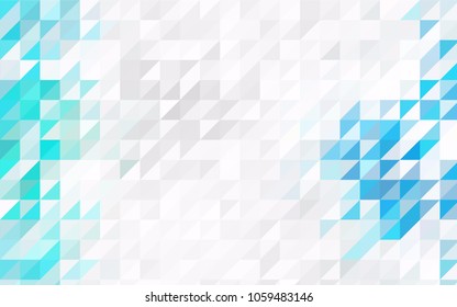 Light Green vector abstract colorful background, which consist of triangles. Pattern with colored triangles on white background.