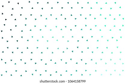 Light Green vector abstract colorful background, which consist of triangles. Pattern with colored triangles on white background.
