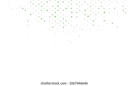 Light Green vector abstract colorful background, which consist of triangles. Pattern with colored triangles on white background.