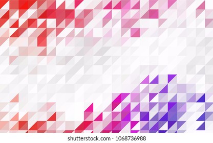 Light Green vector abstract colorful background, which consist of triangles. Pattern with colored triangles on white background.