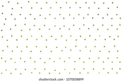 Light Green vector abstract colorful background, which consist of triangles. Pattern with colored triangles on white background.