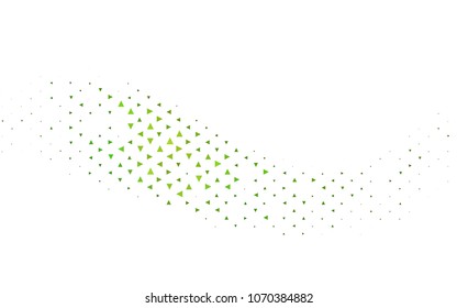 Light Green vector abstract colorful background, which consist of triangles. Pattern with colored triangles on white background.