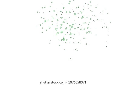 Light Green vector abstract colorful background, which consist of triangles. Pattern with colored triangles on white background.