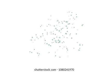 Light Green vector abstract colorful background, which consist of triangles. Pattern with colored triangles on white background.