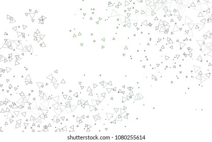 Light Green vector abstract colorful background, which consist of triangles. Pattern with colored triangles on white background.