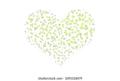 Light Green vector abstract colorful background, which consist of triangles. Pattern with colored triangles on white background.