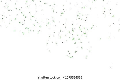 Light Green vector abstract colorful background, which consist of triangles. Pattern with colored triangles on white background.