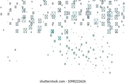 Light Green vector abstract colorful background, which consist of triangles. Pattern with colored triangles on white background.