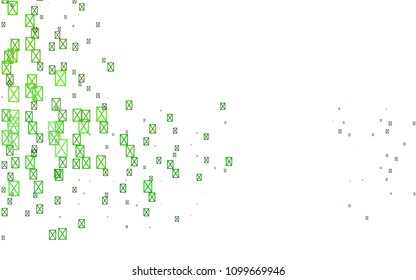 Light Green vector abstract colorful background, which consist of triangles. Pattern with colored triangles on white background.