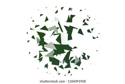 Light Green vector abstract colorful background, which consist of triangles. Pattern with colored triangles on white background.