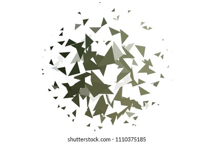 Light Green vector abstract colorful background, which consist of triangles. Pattern with colored triangles on white background.
