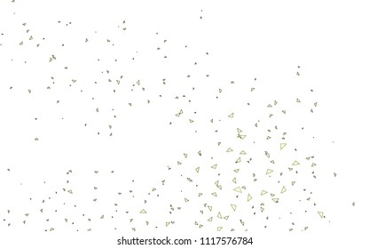 Light Green vector abstract colorful background, which consist of triangles. Pattern with colored triangles on white background.