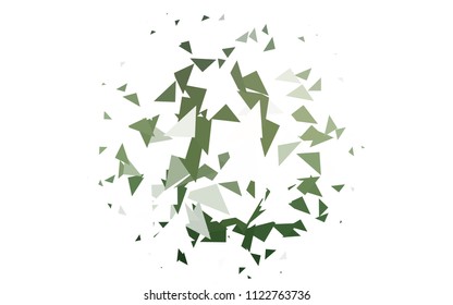 Light Green vector abstract colorful background, which consist of triangles. Pattern with colored triangles on white background.