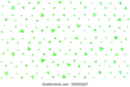 Light Green vector abstract colorful background, which consist of triangles. Pattern with colored triangles on white background.