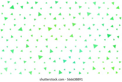 Light Green vector abstract colorful background, which consist of triangles. Pattern with colored triangles on white background.