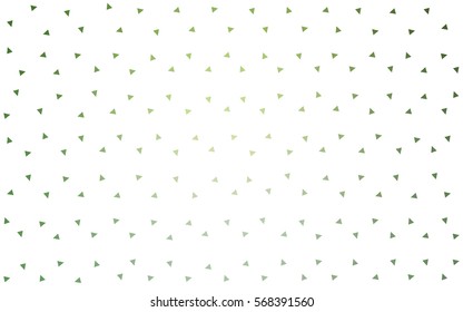 Light Green vector abstract colorful background, which consist of triangles. Pattern with colored triangles on white background.