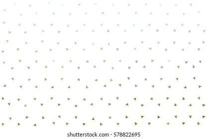 Light Green vector abstract colorful background, which consist of triangles. Pattern with colored triangles on white background.