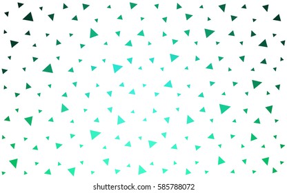 Light Green vector abstract colorful background, which consist of triangles. Pattern with colored triangles on white background.