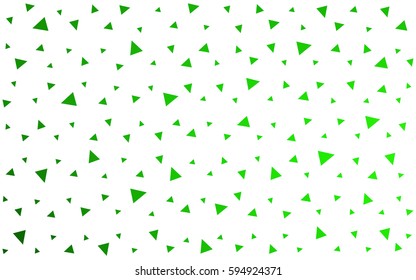 Light Green vector abstract colorful background, which consist of triangles. Pattern with colored triangles on white background.