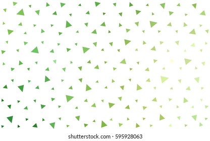 Light green vector abstract colorful background, which consist of triangles. Pattern with colored triangles on white background.