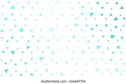 Light Green vector abstract colorful background, which consist of triangles. Pattern with colored triangles on white background.