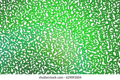 Light Green vector abstract colorful background, which consist of triangles. Pattern with colored triangles on white background.